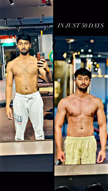 Male body transformation in just 90 days