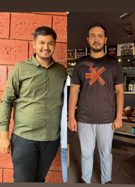 Male weight loss transformation